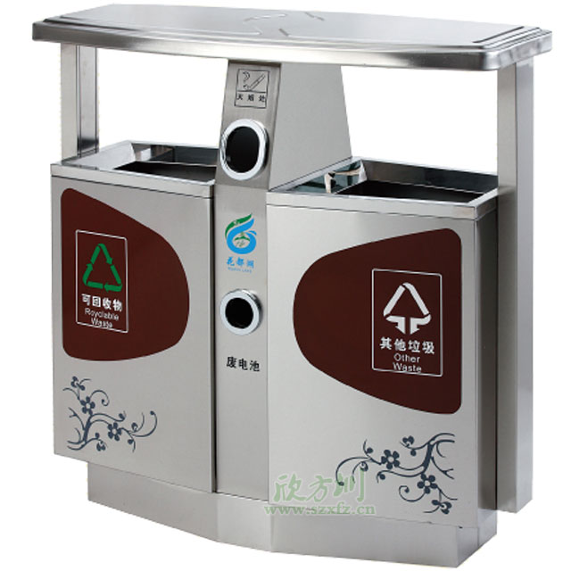 不銹鋼戶外分類(lèi)垃圾箱