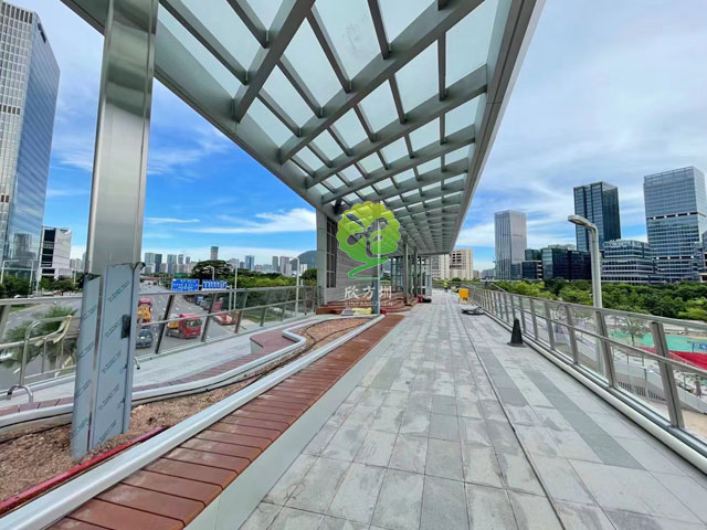 不銹鋼花池坐凳美化深圳前?？缃止珗@G9天橋城市戶外景觀